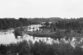 Gagnef. Älven och slåtterholme nedanför Djura och Gråde.

