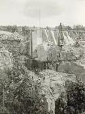 Byggandet av Älvkarleby kraftverk, omkring år 1906 (enligt text i album).