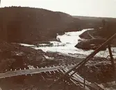 Byggandet av Älvkarleby kraftverk, omkring år 1906 (enligt text i album).