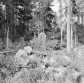 Mora. Siljansfors. Milsten av järn med årtalet 1836.

