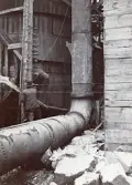 Installation av bl a stål- gjutjärnsledningar vid byggandet av Älvkarleby kraftverk, omkring 1906 s(enligt text i album).