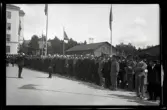 Avlämning till överstelöjtnant av äldre f.d. knektar.
