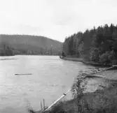 Malung. Västerdalälven och Kvillberget vid Lugnet.

