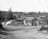 Malung. Västra Fors Fall och kvarn, Ellingån.

