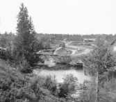 Malung. Västra Fors. Kvarn och stenbro, Ellingån.


