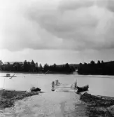 Hedemora. Brovall.  Färgställe och gamla brospelet.

