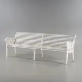 Parksoffa gjuten och tillverkad på Forsviks bruk under 1800-talet.