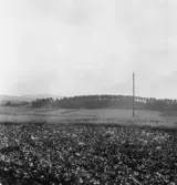 Stora Skedvi. Dyviken. Från Götgården i Dyviken. Rullstensås t.h. Bispberget t.v. i bakgrunden.


