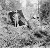 Stora Skedvi. Gränsstenen. Sigge och Olers vid gränsstenen SkedviGustafs.

