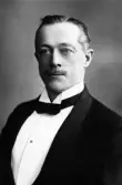 Repro av porträtt av Otto Roempke som bodde i Alingsås mellan 1898-1918. Han ägde och drev mejeri i den byggnad som idag är Alingsås museum.