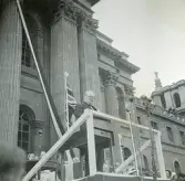 Churchill håller tal vid Blenheim Palace i Woodstock, England, augusti 1947 (enligt text i album).