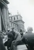 Churchill håller tal vid Blenheim Palace i Woodstock, England, augusti 1947 (enligt text i album).