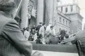Churchill håller tal vid Blenheim Palace i Woodstock, England, augusti 1947 (enligt text i album).