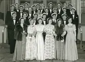 Femårsjubileét av studentexamen den 26/5 1945. Övre raden: 