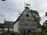 Lunda kyrka under pågående restaurering