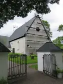 Lunda kyrka under pågående restaurering.