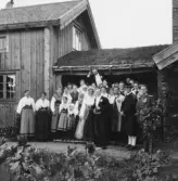 Mora. Bröllop i Djosgården, Kråkberg. 1917.