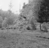 Gagnef. Klippvägg i Trolldalen. 1920.