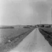 Stora Skedvi. Jons i Tyskbo och Hällsjöberget från nedanför Kvarnsveden. 1927.