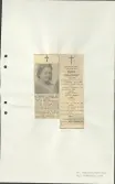 Skansen. Byggnader. Folkets hus. Tidningsklipp. Dödsannons för Hanna Håkansson, född 19 mars 1881 och död 17 januari 1966, från Gersheden.