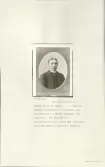 Skansen. Byggnader. Folkets hus. Porträtt av fabriksarbetare Fridolf Magnusson (född 1881). Kom till Klarbäcken i Gersby, Ransäter socken, vid ett års ålder och bor alltjämt där.