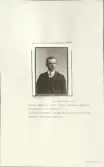 Skansen. Byggnader. Folkets hus. Porträtt av fabriksarbetare Emanuel Hedqvist (1878-1953), Gershede, Munkfors.