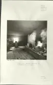 Skansen. Byggnader. Finngården. Pörtet eldas i februari 1965 efter en TV-utsändning om rökstugor.
