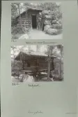Skansen. Byggnader. Finngården. Kokhus till pörtet Dammstugan. Stolpbod.