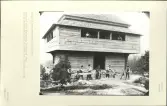 Skansen. Byggnader. Fataburen. Under uppförandet 1893. Foto tillhörande Stockholms Stadsmuseum.