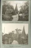 Skansen. Byggnader. Fäbodvallen. Kokskålen, mjölkboden och fägatan.