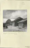 Skansen. Byggnader. Fäbodvallen. Eldhuset och mjölkboden från Dovsbodarna. Kokskålen till vänster efter förebild från Balser, Älvdalen.