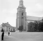 Kristine kyrka och Stora torget i Falun