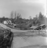 Rättvik. Lejonbacken och några av Gärse fjärdings kyrkstallar. 1918.
