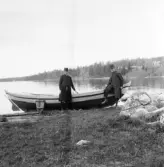 Rättvik. Nutida kyrkbåt. Kaplagården längst till höger. 1912.