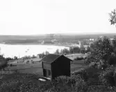 Rättvik, Lerdal. Från Eliases, Backa och Västberg i bakgrunden. 1918.