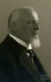 Oskrivet brevkort föreställandes konstnären Gustaf Ankarcrona. Foto taget av E. Ödberg, Leksand.